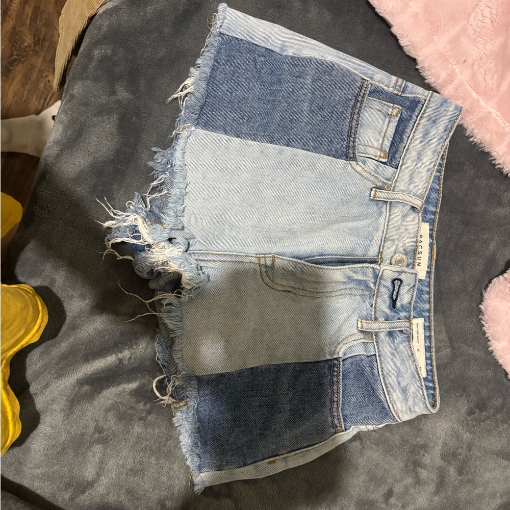 PacSun Blue Jean Shorts Distressed Vintage Style